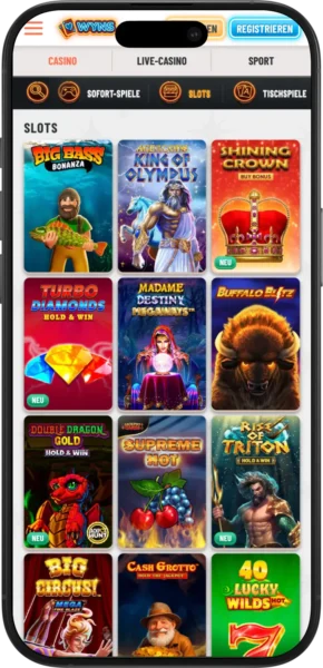 wyns Casino-Spiele-Seite